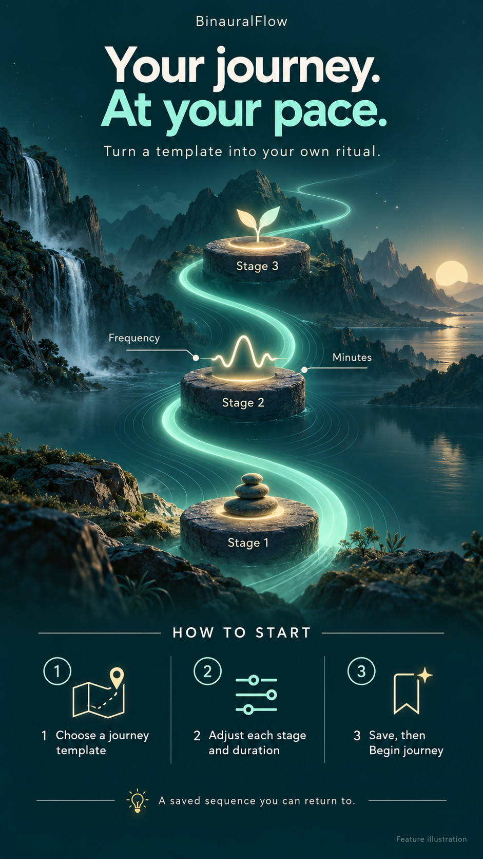 Shape your personal journey — illustrated three-step guide